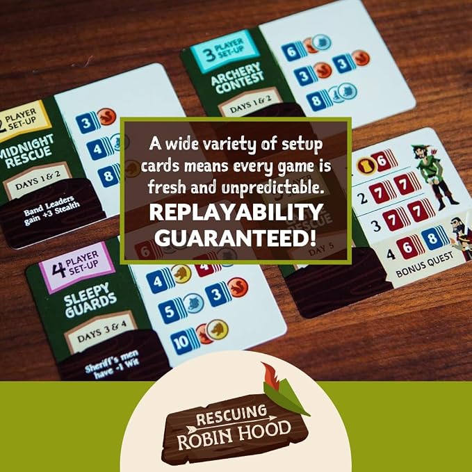 Rescuing Robin Hood – Cooperative Deck-Building Card & Strategy Tabletop Board Game | 1-5 Players | Ages 10+ | Medieval Fantasy Adventure | Kids, Teens, Adults, Family & Friends | Co-Op Fun Game Night
