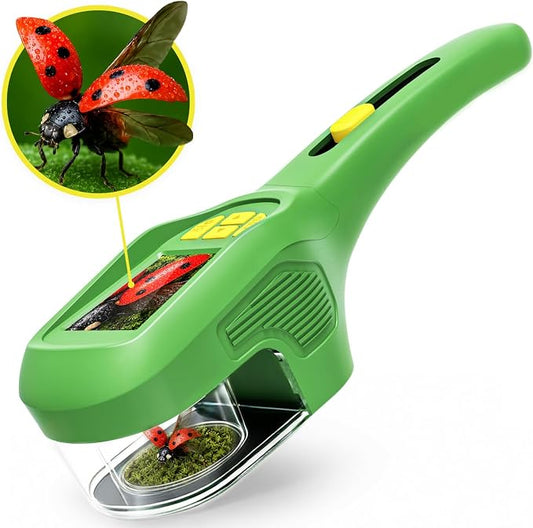 Digital Bug Catcher for Kids, Outdoor STEM Toys Birthday Gifts for Kids 3+ | 1080p Bug Magnifier, Microscope for Kids with Auto Focus, 8 LED Fill Lights, for Summer Camping Travel Science Toy Age 3-12