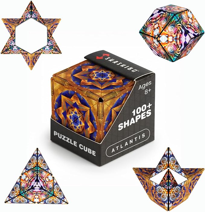 Shashibo DODECA Magnetic Puzzle Cube, Stress Relief Fidget Toy | 100+ Possible Shapes, Sensory Fidget Toy For Adults & Kids, Fun Shape Shifting Puzzle Box For All Ages