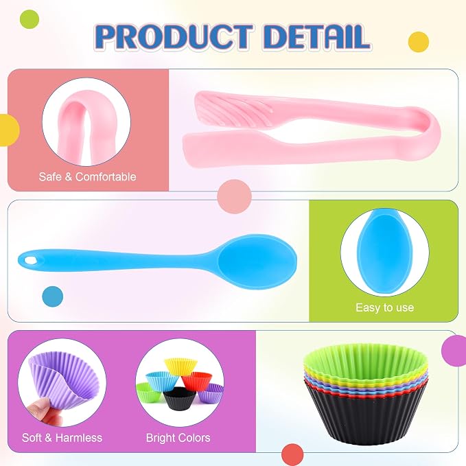158 PCS Fine Motor Skills Set | 150 Pom Poms, 6 Sorting Bowls, Tweezers, Spoon, Sensory Bin Filler for Preschool Kids Counting, Sorting, Matching Training Ac