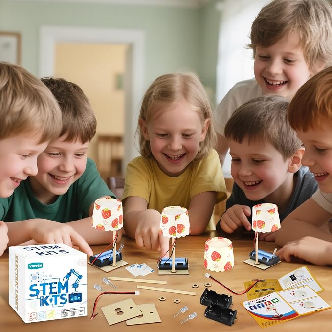 STEM Kits for Kids Age 6-8 8-10, 6 Bulk Science Lamp Crafts Kits 8-12 | Electric Circuit Science Experiments for Classroom STEM Toys Building Activities, Gifts for 6 7 9 10 13 Year Old Boys Girls