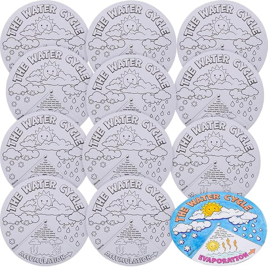 Fun Express Color Your Own Water Cycle Wheels - 12 Pc
