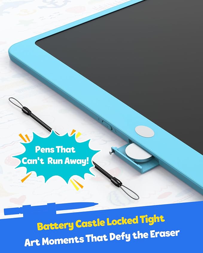 LCD Writing Tablet for Adults, Large Doodle Board, 16 Inch Colorful Drawing Tablet Writing Pad, Toddler Toys for 3 4 5 6 7 8 9 Year Old Girls Boys Teen, Birthday Gifts for Kids (Blue)