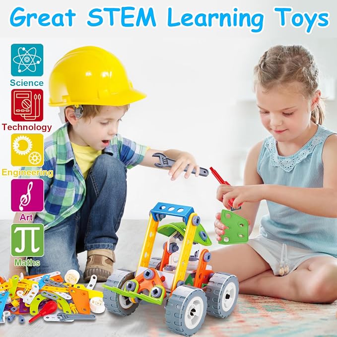 Tsomtto 10 in 1 STEM Toys for 4 5 6 7 8+ Year Old Boy Girl Birthday Gifts | Building Toys Stem Kits Activities for Kids Ages 4-8 5-7 6-8 Educational Learning Boy Toys Age 3-5 4-6 8-10 Engineering Games