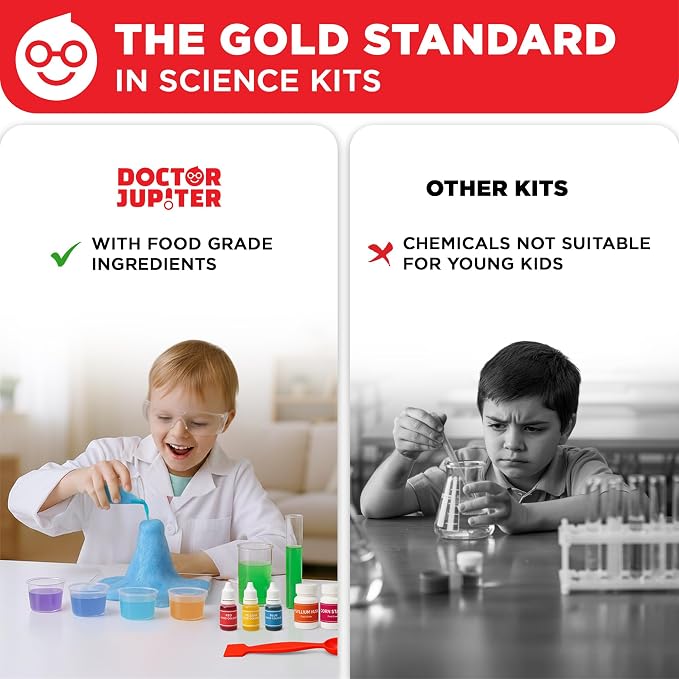 Doctor Jupiter My First Amazing Science Experiments Kit Ages 4+ | Birthday Gift Ideas for Boys & Girls 4, 5, 6, 7, 8 Year Olds, Science Kits for Kids Ages 5-7, STEM Educational Toys