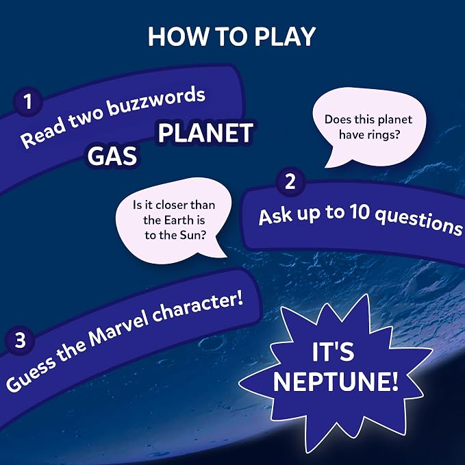 Skillmatics Guess in 10 – NASA Space, Educational Card Game, Gift for Kids | Family Trivia Game, STEM Board Game, Science & Planets, Screen-Free Fun, Girls & Boys Ages 8, 9, 10 and Up