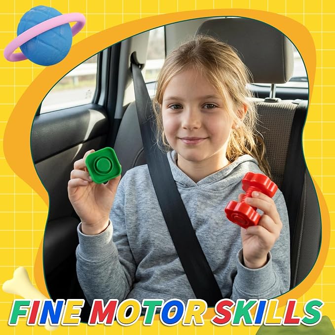 Bbiamsleep 40 Pcs Plastic Nuts and Bolts for Kids Fine Motor Skills(Random) | Nuts and Bolts Toys Shapes Color Matching Toys for Sorting Counting Training Preschoolers