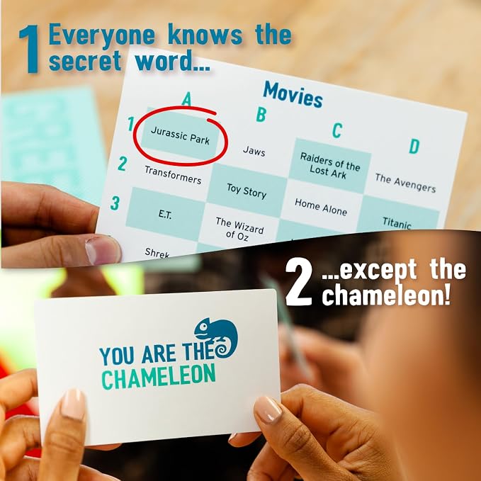 The Chameleon, Award-Winning Bluffing Board Game for Families & Friends for 3-8 Players