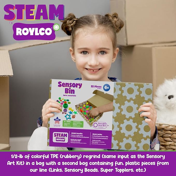 Roylco STEAM Sensory Bin - Table Top Sensory Kit - Sensory Bin to Boost Up Fine Motor Skills - Learning Toy for Kids