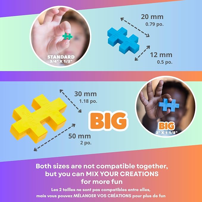 PLUS PLUS 600 Piece Neon Mix - Mini Waffle Blocks, Classroom Must Haves | STEM Toys, Sensory Bin Filler, Autistic Kids Must Haves, Gifts for Boys & Girls, Christmas Stocking Stuffers for Kids