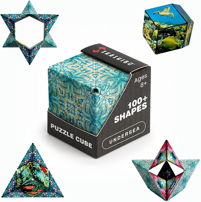Shashibo DODECA Magnetic Puzzle Cube, Stress Relief Fidget Toy | 100+ Possible Shapes, Sensory Fidget Toy For Adults & Kids, Fun Shape Shifting Puzzle Box For All Ages