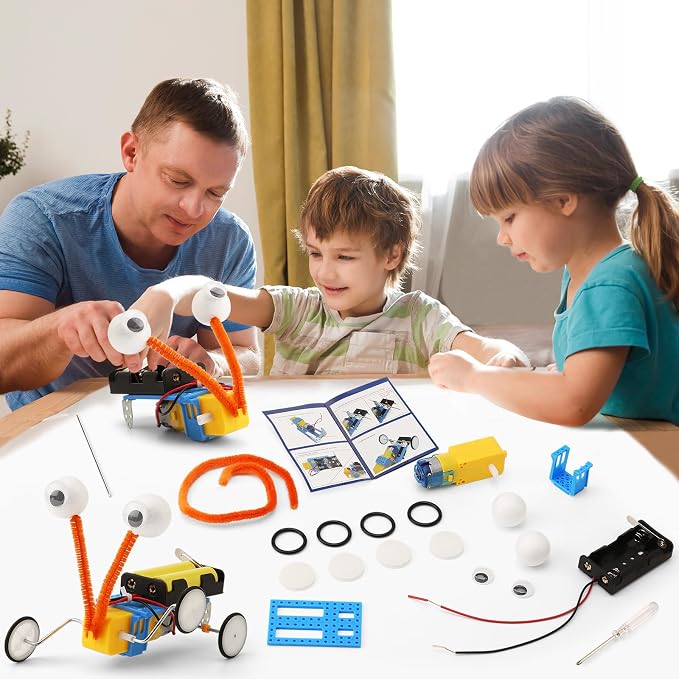 4 Set Bulk Craft Robot Kits for Kids, STEM Building Toys for ages 6-8 8-13 | STEM Robotics Science Kits for 1st 2nd 3rd Grade, Classroom Activities Projects Toys Gifts for 6 7 8 9 10 12 13 Year Old