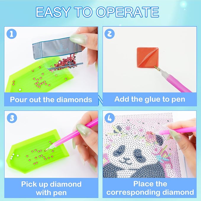 Nardoll Diamond Art Kits for Kids - Arts and Crafts for Kids Ages 4-8-12 - Dimond Art Painting with Wooden Frame - GEM Art for Girls Gifts Boys Adults Beginners Home Wall Decor(7x7inch)