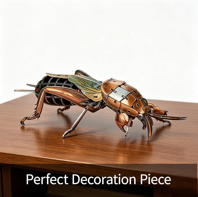 3D Acrylic Insect Puzzle DIY Bug Model Kit Animal STEM Gift | Building Kits Crafts Figurine Sculpture Nature Decoration Educational Display Toys for Kids Teens and Adults (Mole Cricket)