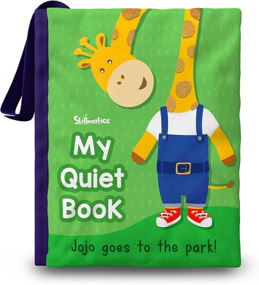 Skillmatics Quiet Book – Sensory Cloth Activity Book for Toddlers | Fine Motor Learning Toys, Gift for Ages 18 Months to 4 Years, Montessori & Travel Toys, Screen-Free Fun