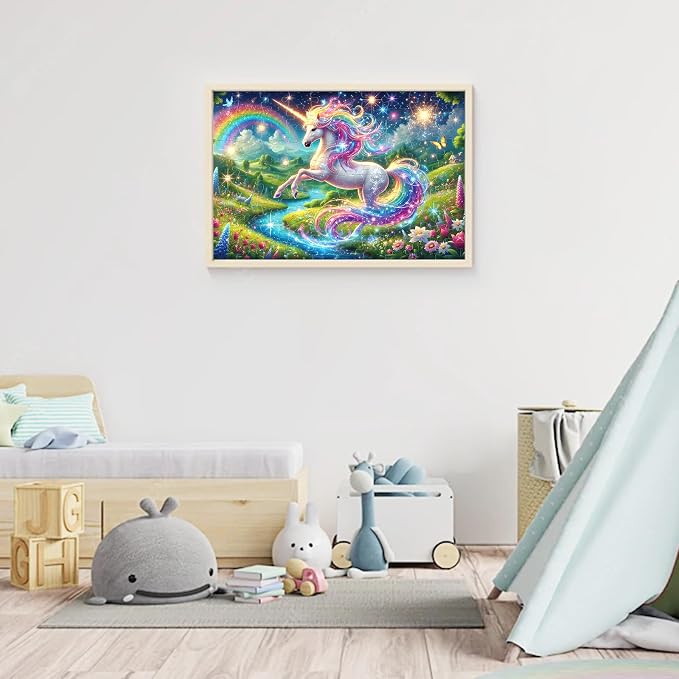 100 Piece Puzzles for Kids Girls Boys Ages 4-10, Rainbow Unicorn Puzzles | Learning Educational Jigsaw Puzzles Toys with Full-size Poster, Holiday/ Birthday/Party/School Gifts for Children
