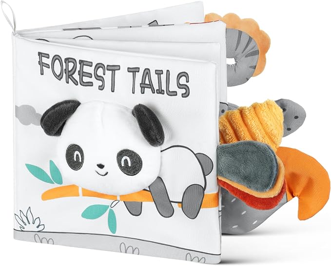 HOTUT Soft Baby Books Toys, 3D Touch and Feel Crinkle Cloth Books, Baby Books Toys for Babies, Toddlers Infant Kids, Soft Baby Books Touch and Feel Crinkle for Infants Toddler Gifts Toy(Panda)