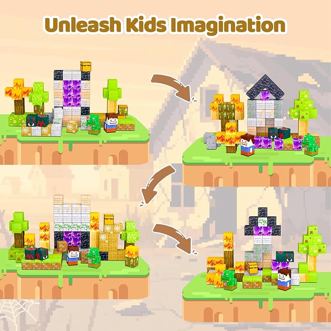 Magnetic Blocks, 100PCS Toys Building Cube Birthday Gifts for Kids | Magnetic Cubes, 0.8 inches Building Blocks, STEM Construction Toys Christmas Birthday Gifts for Kids Boys Girls