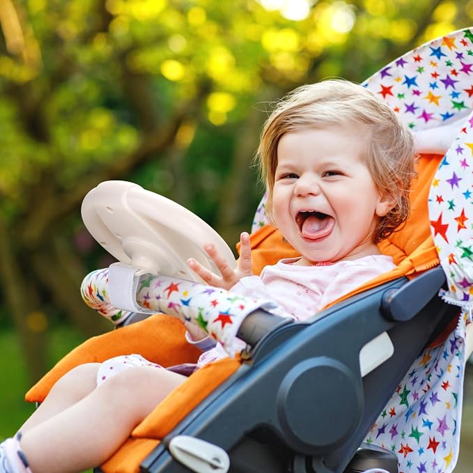 Accmor Stroller Steering Wheel Toy, Steering Wheel for Shopping Carts | Simulated Steering Wheel Universal Detachable Pretend Driving Funny Stroller Toy Attachment