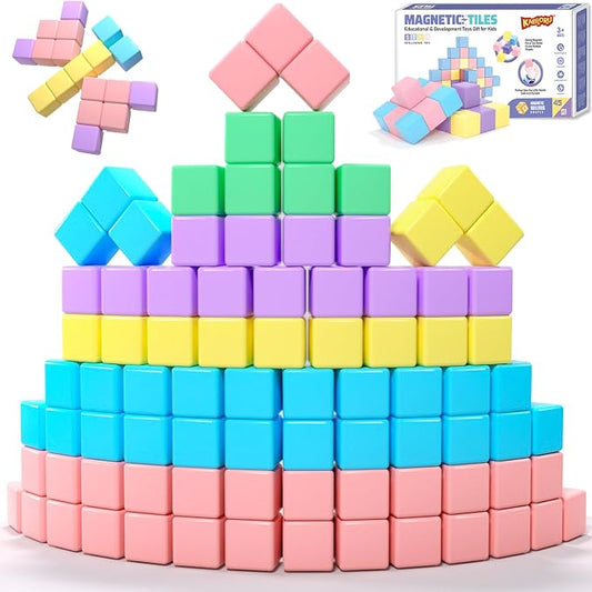 KAEILORU 45pcs Magnetic Blocks for Kids Ages 3-5 Magnetic Building Blocks