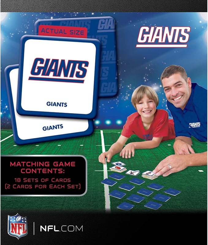 MasterPieces Officially Licensed NFL New York Giants Picture Matching Card Game for Kids and Families