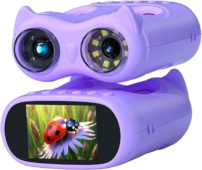2.0" Handheld Microscope for Kids, 2 in 1 1000X Pocket Digital Microscope & 10X Telescope for Kids - Science Kits STEM Toys - Gifts for Boys Girls Ages 3 4 5 6 7 8 9 10 11 12 (Purple)