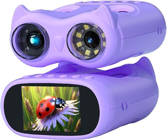 2.0" Handheld Microscope for Kids, 2 in 1 1000X Pocket Digital Microscope & 10X Telescope for Kids - Science Kits STEM Toys - Gifts for Boys Girls Ages 3 4 5 6 7 8 9 10 11 12 (Purple)
