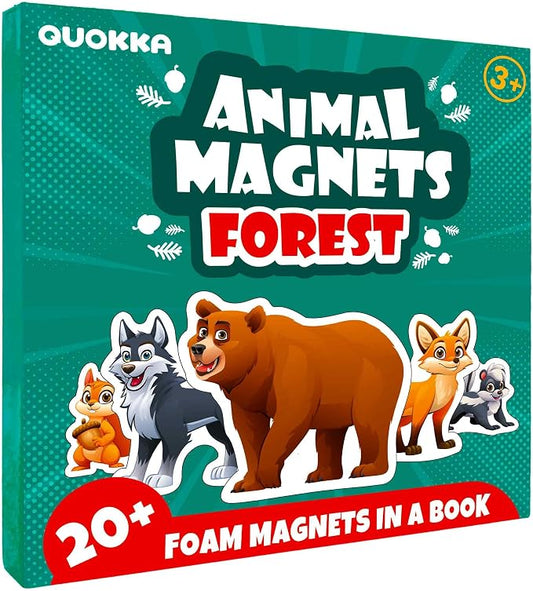 Travel Magnetic Puzzles for Toddlers 1-3 - 20+Pcs Toddler Puzzles Ages 2-4 | Forest Magnet Puzzles with Extra-Long Play Book - Strong Magnets for Car Activities - Travel Toys for Kids Ages 3-5