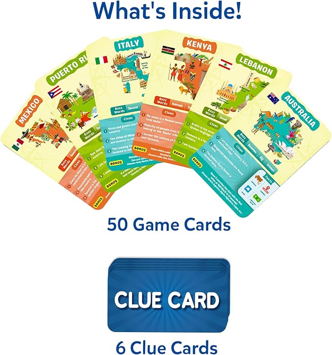 Skillmatics Guess in 10 – Countries of The World, Trivia Card Game | Geography, Family Game Night, Travel Toy, Educational Board Game, Screen-Free Fun, Gift for Kids, Boys & Girls Ages 8 and Up