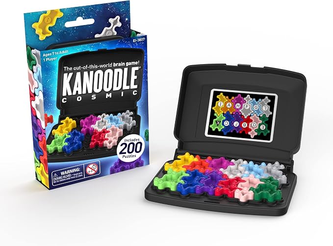 Educational Insights Kanoodle Cosmic - 3D Brain Teaser Puzzles for Kids, Spatial Puzzle Games for Adults, Teens and Kids, Problem Solving Toys and Logic Puzzles, Single Player Games