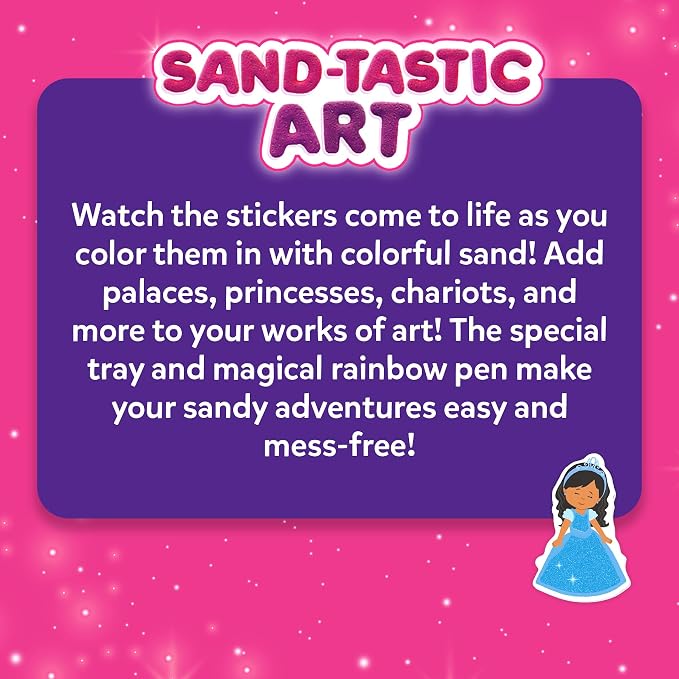 Skillmatics Sand Art – Unicorn & Princess, Preschool Craft & Activity Kit | Sensory Play, 50+ Colorful Stickers, Hands-On DIY Activity for Kids, Gifts for Girls & Boys, Ages 4, 5, 6, 7, 8, 9, 10