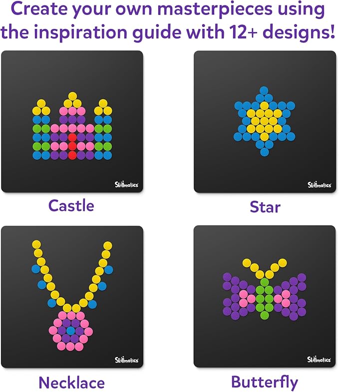 Skillmatics Art Activity – Dot It with Magnets Unicorns & Princesses | No Mess Repeatable Art for Kids, Craft Kits, DIY Creative Activity, Gifts for Boys & Girls Ages 4, 5, 6, 7, Travel Toy