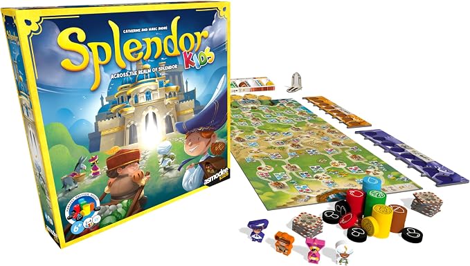 Asmodee Splendor Kids Strategy Board Game | Collect gems, recruit pirate crews, and race for treasure. Ages 6+, 2-4 players, 20 min.