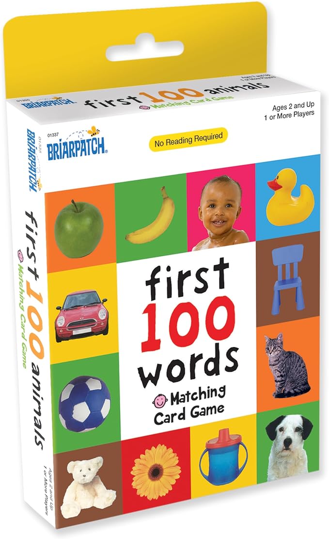 Briarpatch, First 100 Words Matching Card Game, Based On Board Books By Roger Priddy, Preschool Learning for Kids