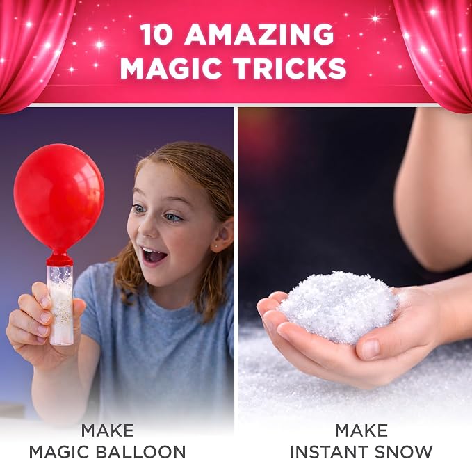Doctor Jupiter Girls' Magic Science Experiments Kit for Kids Ages 8+ | Magic Tricks, Science Kits for Kids Ages 8-12, Birthday Gift Ideas for Girls 8, 9, 10, 11, 12 Year Olds, STEM Educational Toy