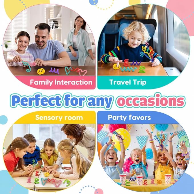 Sensory Toys Fidget Sticks for Kids: 8 Pack Creative Silicone Fidget Sticks - Quiet Desk Fidgets for Classroom Prizes - Fidget Toys for Autism ADHD Stress Relief - Calm Down Back to School Supplies