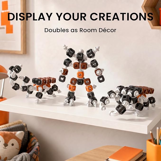 Creative 3-in-1 Insect Robot STEM Building Toys for Kids Ages 4-8 | 73 Pieces Blocks, Supports Repeated Disassembly & Free Building, Easy to Carry for On-the-Go Play, Gift-Ready Packaging