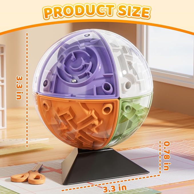 3D Ball Puzzle for Kids 5-8 8-12, Color Matched Game Kids Toy | Logical Reasoning, Education Sensory Learning Toys Birthday Gift for Kids Adults 5 6 7 8 9+ Years Old Boys