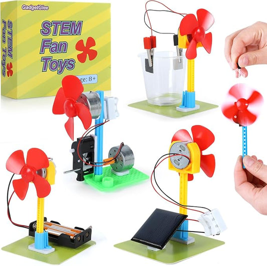 5 STEM Science Kits for Kids Teens, Electric Circuit Fan Experiments | Fans Building Kit Age 8-12 12-14, Engineering Activities Circuits Science Fair Projects STEM Toys 1st 2nd 3rd 4th Grade