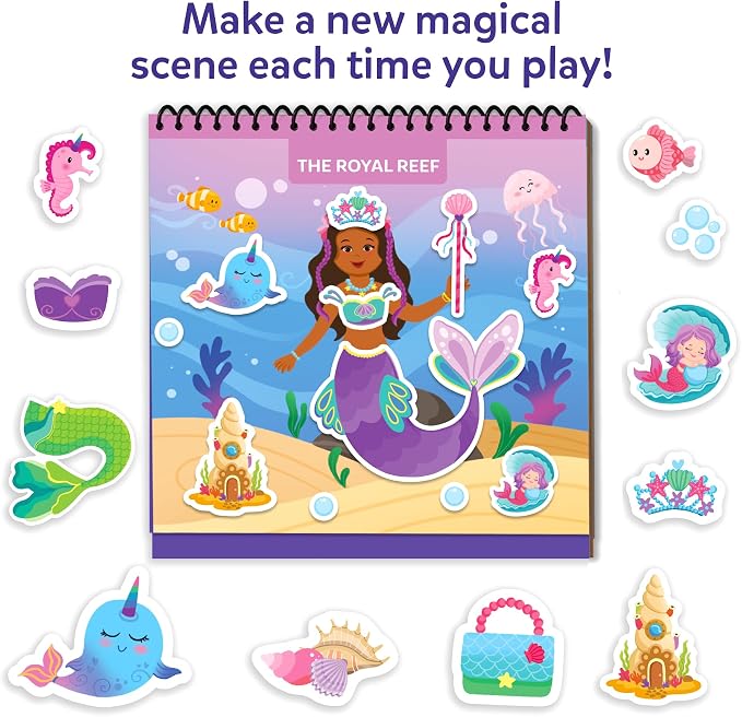 Skillmatics Peelies – Unicorns & Princesses, Reusable Sticker Activity Book | 100+ Reusable Stickers, Mess-Free Fun for Toddlers & Preschoolers, Travel Toy, Gifts for Kids Ages 3, 4, 5, 6, 7