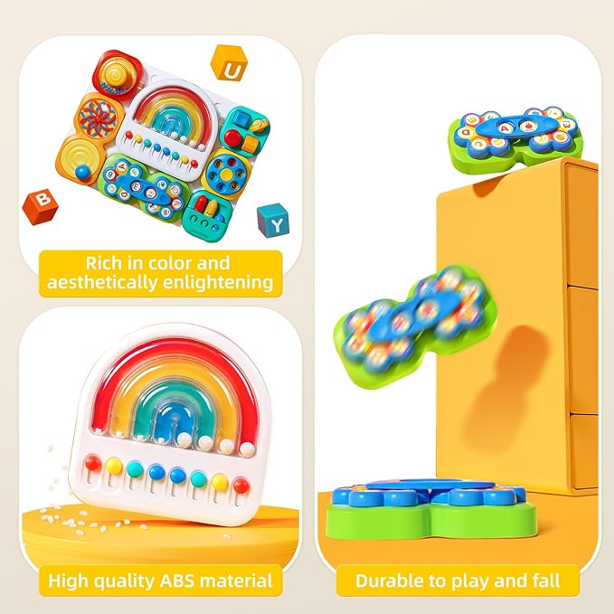 Busy Board 3.0 Detachable & Assemblable Toy for Toddlers 1+ | Portable Learning Activity Board with 7 Travel-Friendly Tools, Fine Motor Skills Development