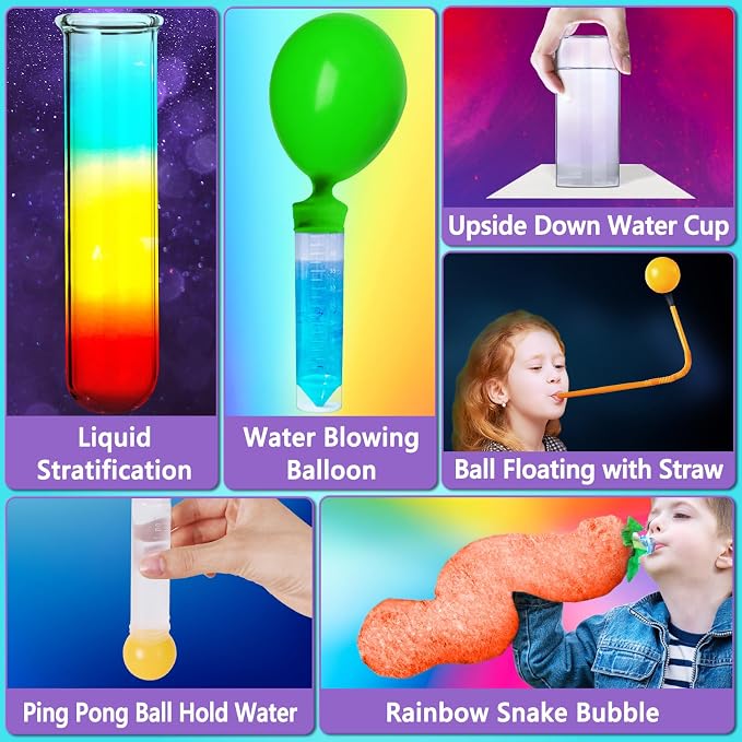 UNGLINGA 70+ Experiments Science Kit for Kids, Chemistry Set | Educational Toys Gifts Idea for Boys and Girls Birthday Christmas S.T.E.M Toy Project