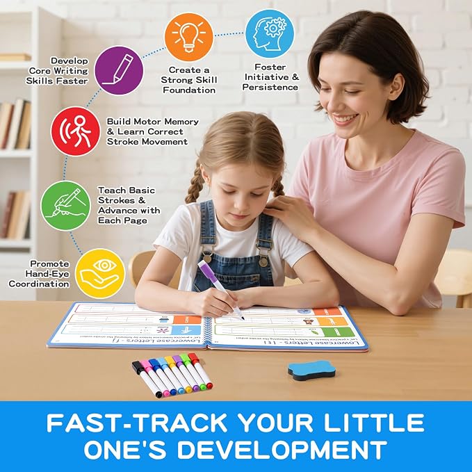 Preschool Learning Activities, Tracing Books for Kids Ages 3+, Toddler Handwriting Practice, Letter Tracing for Kids, Preschool Kindergarten Workbooks 3+, Learning Books for 3+ Years Old