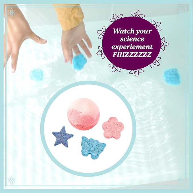 MindWare Science Academy Bath Bomb lab Kit | Hands-on experiments kids set up and run themselves. Ages 4+.