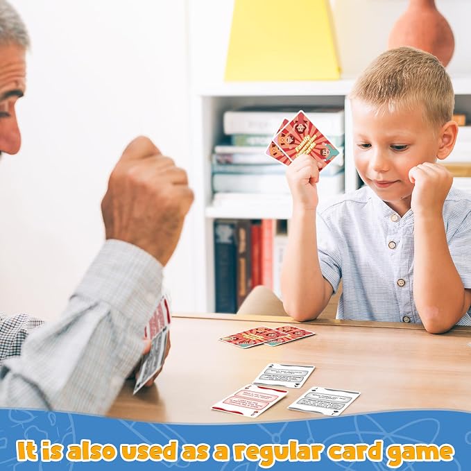 Kasfalci Family Conversation Cards, Conversation Starter Cards, Playing Question Card Games for Families, Family Board Games, Dinner Table & Road Travel Activities for Kids, Teens and Adults