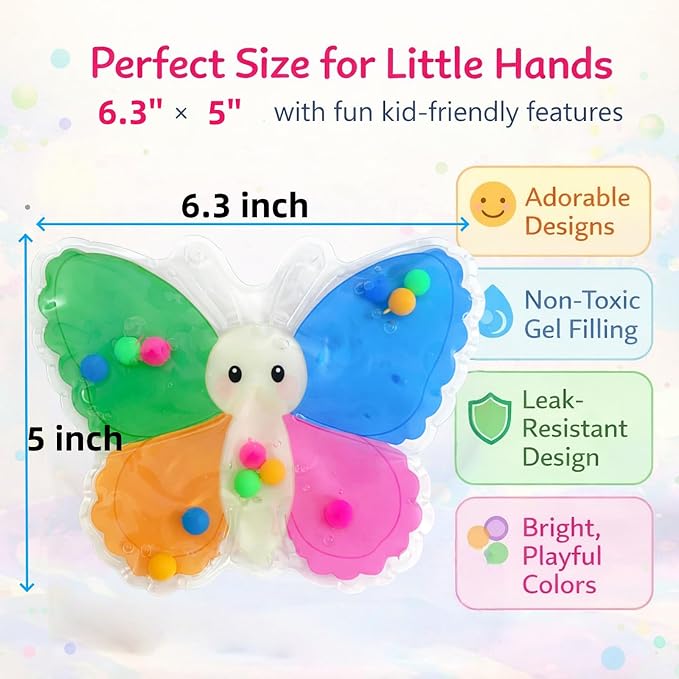 Sean's Choice Color Sorting Sensory Toys for Toddlers, Roadtrip Travel Essenstial Fine Motor Autism Fidget Preschool Classroom Activities for Kids (Butterfly)
