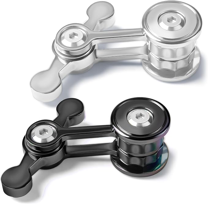Fidget Spinner for Adults, Metal Silent Figette Office Desk Toy Quiet Cool Gadgets Gifts for Teen Boys Kid Anxiety Stress Relief Calm Down Sensory Autism Autistic ADHD Airplane Travel (Black+Silver)