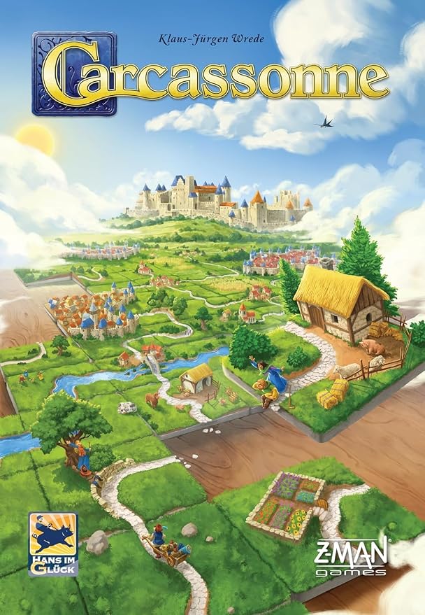 Carcassonne Board Game - Classic Tile Placement Strategy, Medieval Adventure for Adults & Families, Adult Board Games, Family Fun, Kids 8-12, 2-5 Players Ages 7+, 35 Minute Playtime