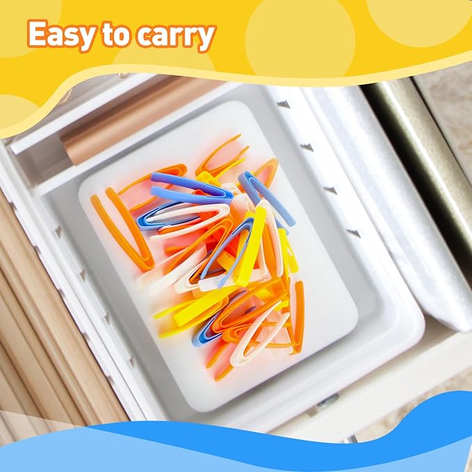 20 PCS Sensory Bin Tools Toddler Plastic Tweezers Fine Motor Toys Experiments Toy Plastic Tweezers for Kids (20)