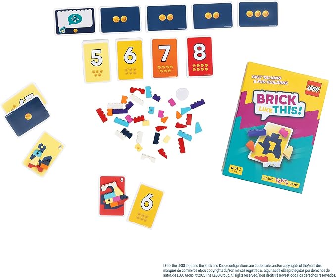 Asmodee Brick Like This! The Official Lego Party Game - A Fast, Fun Building Game for Families, Kids, Teens & Adults, Ages 7+, 2-8 Players, 15 Minute Playtime | A Fast, Fun Building Game for Families, Kids, Teens & Adults, Ages 7+, 2-8 Players, 15 Minu...